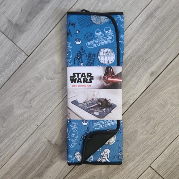 STAR WARS A New Hope - Princess Leia R2D2 - Kitchen Dish Drying Mat - DISNEY NWT - Picture 1 of 7